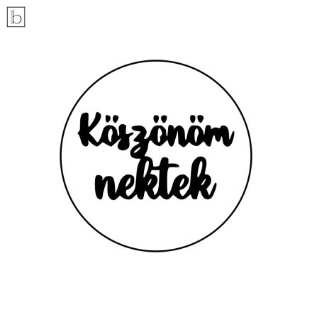 Köszönöm nektek - feliratos kekszpecsét