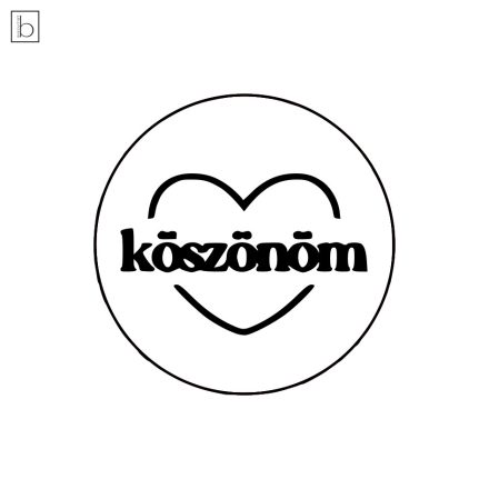 Köszönöm szívben - feliratos kekszpecsét