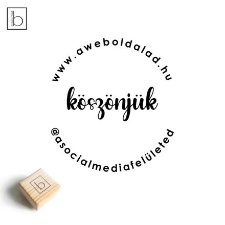 Köszönjük + social - Csomagolási pecsét