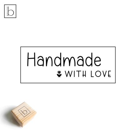 Handmade with love - Csomagolási papírpecsét